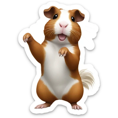 Guinea pig flipping you off sticker