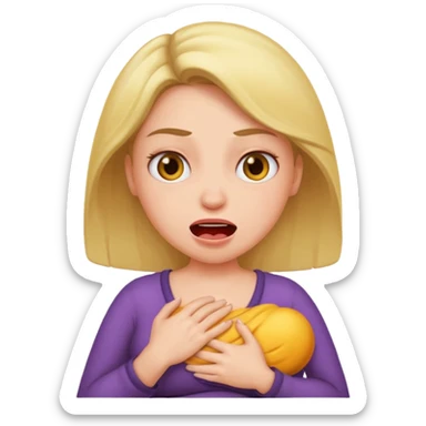 mulher com colica na barriga sticker