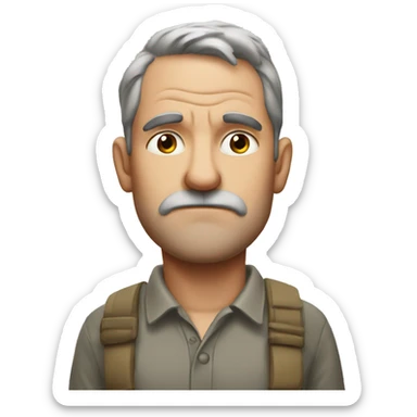 Australian dad but mad, not smiling sticker