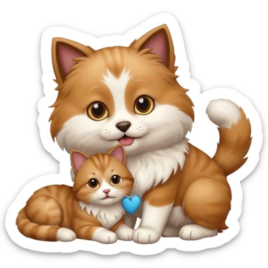 Cat and Dog sticker