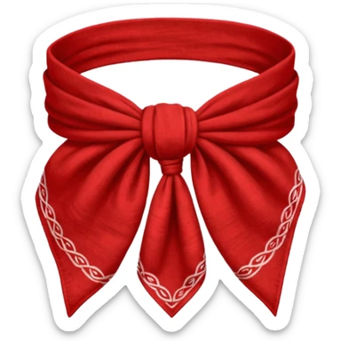 bandana, bandana,tied sticker