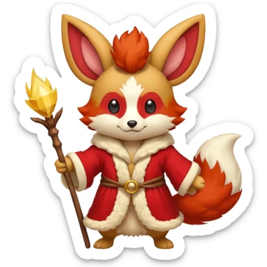 Teddiursa-Minccino-Delphox-fusion  sticker