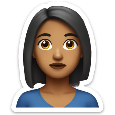 Bored Puerto Rican girl sticker