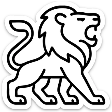 roaring lion sticker