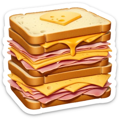 Bread ham fist cheese sandwich  sticker