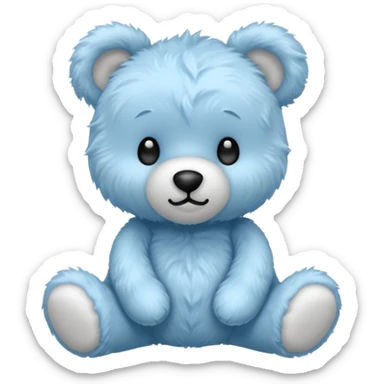 Ourse en peluche bleu claire sticker