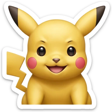 Ash’s Pikachu (hairless) smile ng sticker