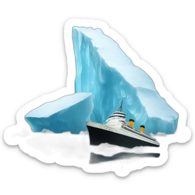 Iceberg got broken by titanic sticker