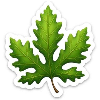oak leaf sticker