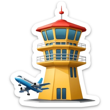 air traffic control tower sticker