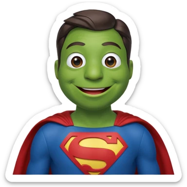 kermit as superman sticker