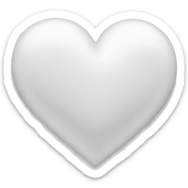White heart  sticker