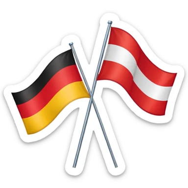 germany austria switzerland flags sticker