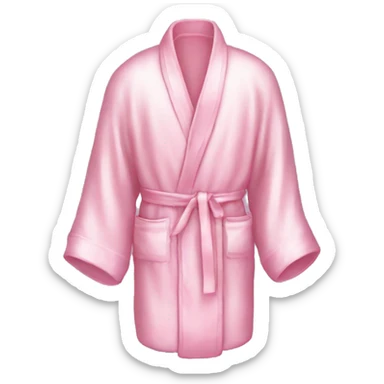 Light pink silk slippers and robe sticker