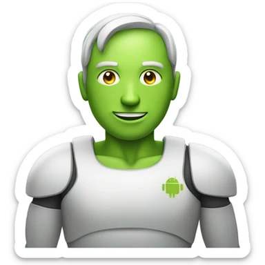 Android apple man sticker