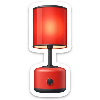 1980s red lighting lamp sticker