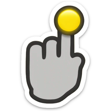 index finger yellow emoji sticker