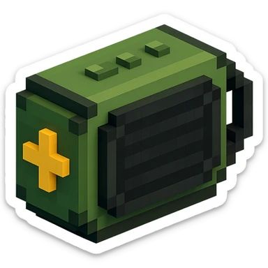 military-themed portable JBL speaker with olive green and black colors sticker