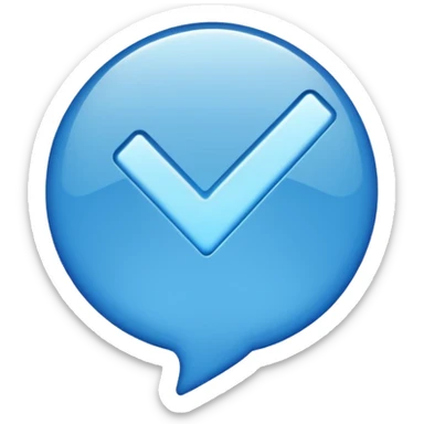 Create a verify badge emoji for me a blue verify badge emoji sticker