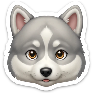 a husky puppy sticker