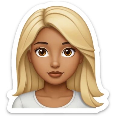 Latina girl with blonde highlights sticker