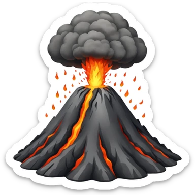 volcano sticker