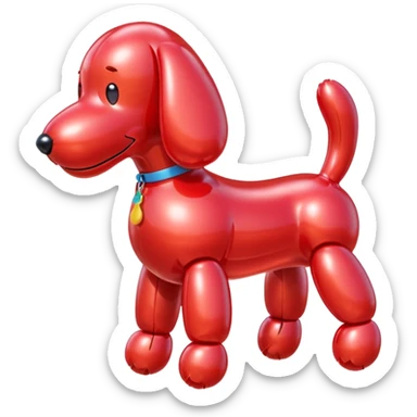 red ballon dog sticker