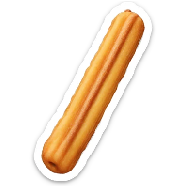 A Churro with chocolate dipped tip sticker