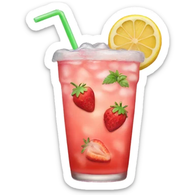 Iced Strawberry lemonade  sticker