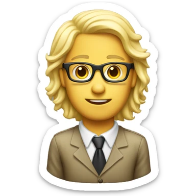 Blond nerd bober sticker