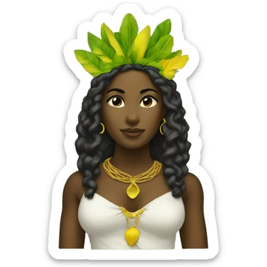 Jamaican goddess sticker