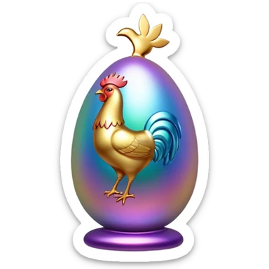 Polish easter egg with cock sticker