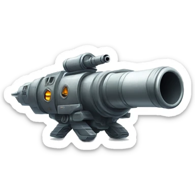 spaceship combat military cannon sticker