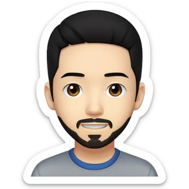 Mike Shinoda black hair sticker