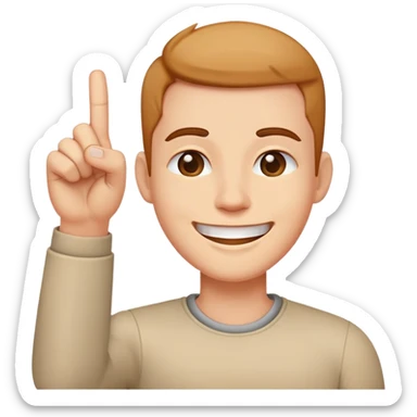 Big Smile with the middle finger up sticker