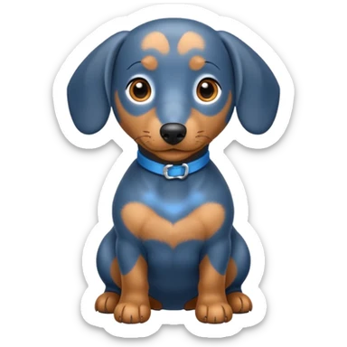 blue Dachshund sticker