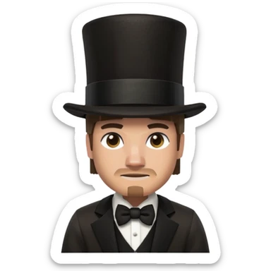 steve form minecraft with a top hat sticker