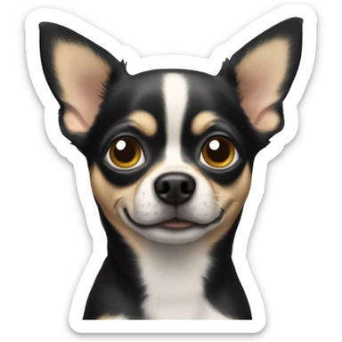 chihuahua noir qui pleure sticker
