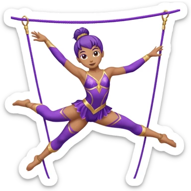 Acrobat – Slim performer mid-flip or balancing on rope sticker