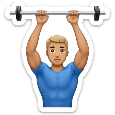 guy with blue shirt doing pull ups sticker