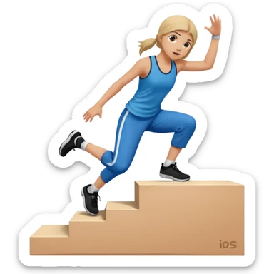 a girl doing parkour at young kids school sticker