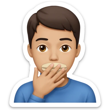 Flabbergasted and covering mouth sticker