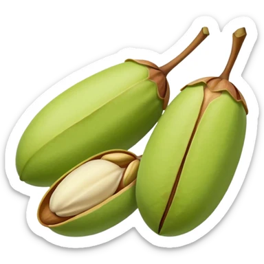 raw pistachio reverse colour sticker