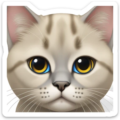 British shorthair cat golden with blue eyes sticker