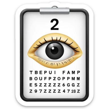 eye checking sticker