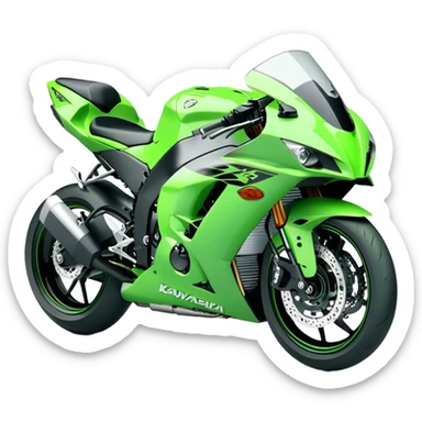 Kawasaki Ninja (Sportbike) - Kawasaki Ninja ZX-10R (Model Year: 2022) (Iconic colour: Green) sticker