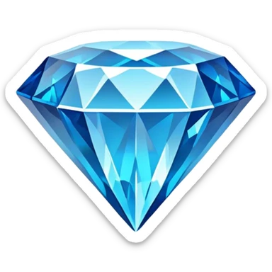 bright blue color diamond sticker