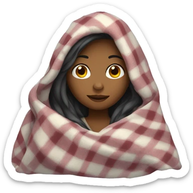 Girl in the blanket  sticker