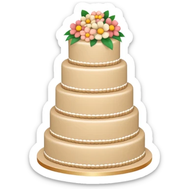 Beige Wedding cake sticker