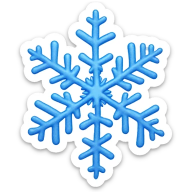 Blue snowflake  sticker